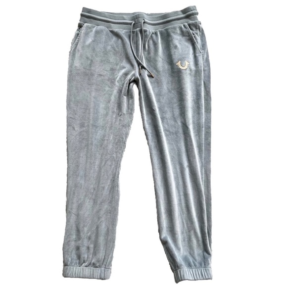 True Religion Pants - TRUE RELIGION Velour Jogger Womens XL 90s Y2K Comfy Trendy Stylish Sexy